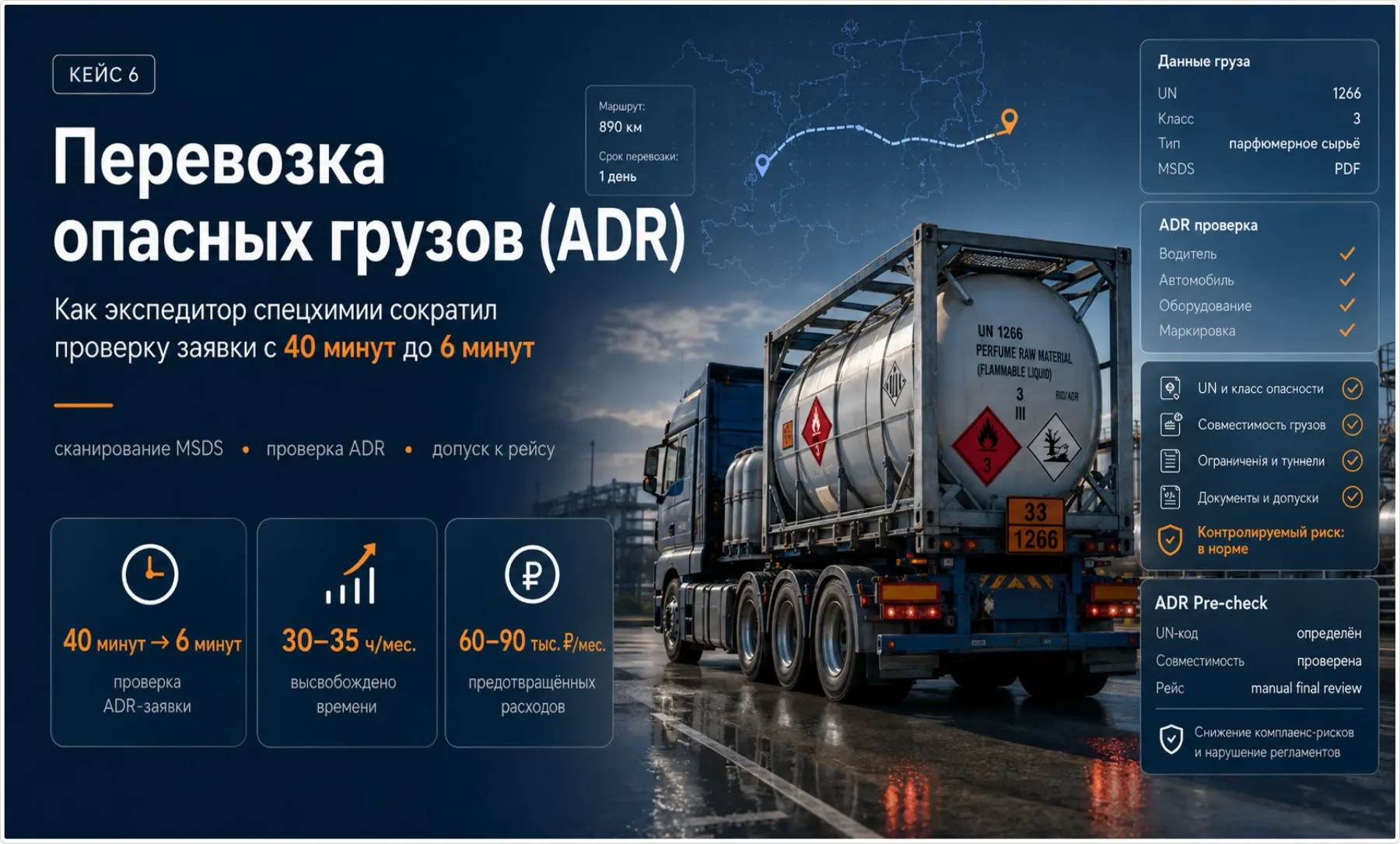 Кейс о перевозке опасных грузов ADR